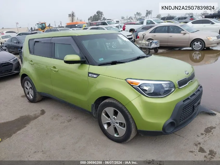 2016 Kia Soul VIN: KNDJN2A25G7839824 Lot: 39590288