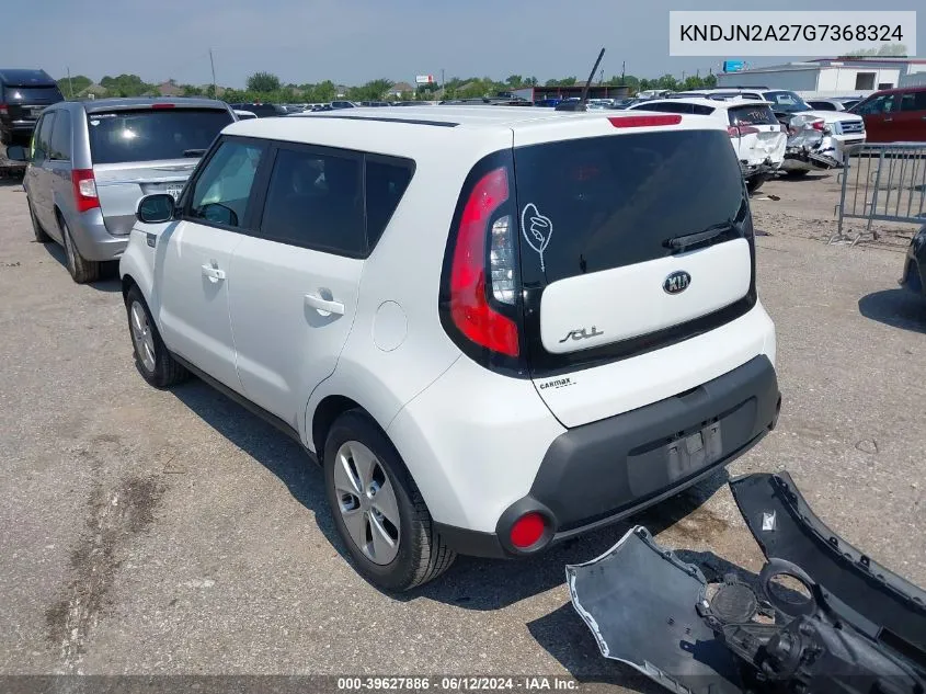 2016 Kia Soul VIN: KNDJN2A27G7368324 Lot: 39627886