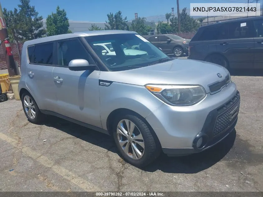 2016 Kia Soul + VIN: KNDJP3A5XG7821443 Lot: 39790282