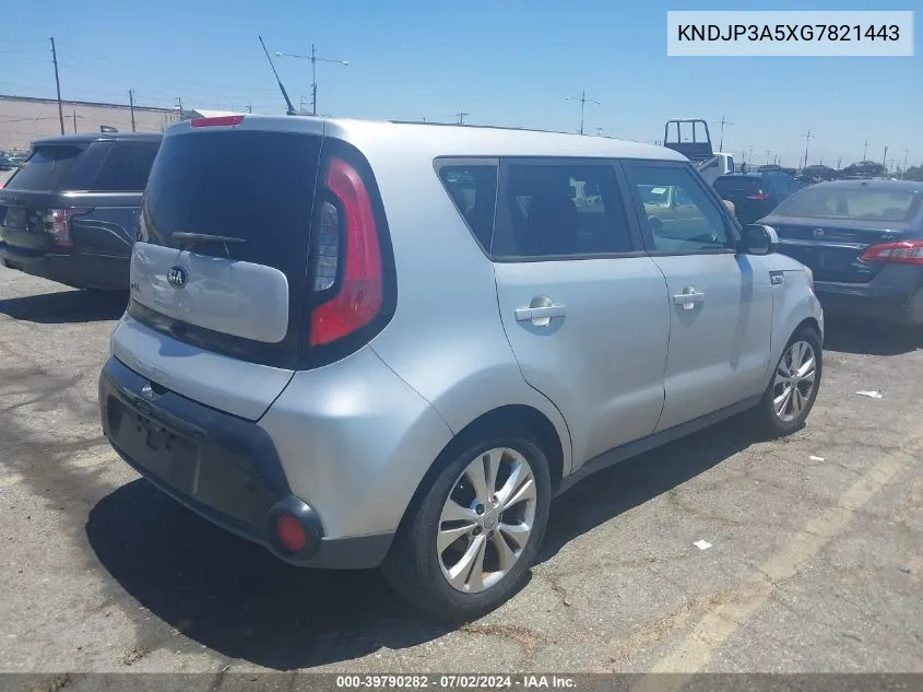 2016 Kia Soul + VIN: KNDJP3A5XG7821443 Lot: 39790282