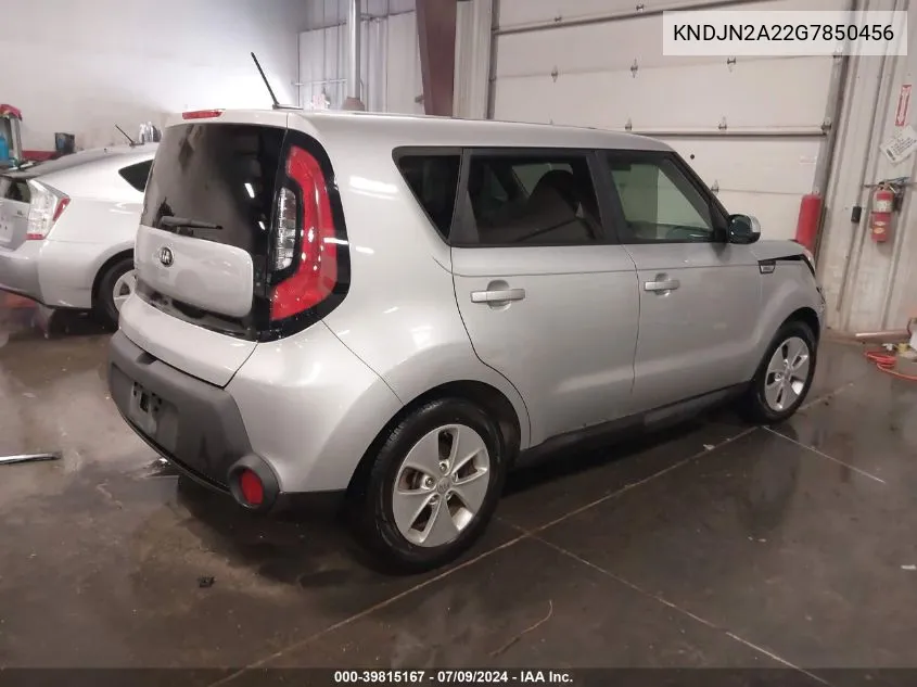 2016 Kia Soul VIN: KNDJN2A22G7850456 Lot: 39815167