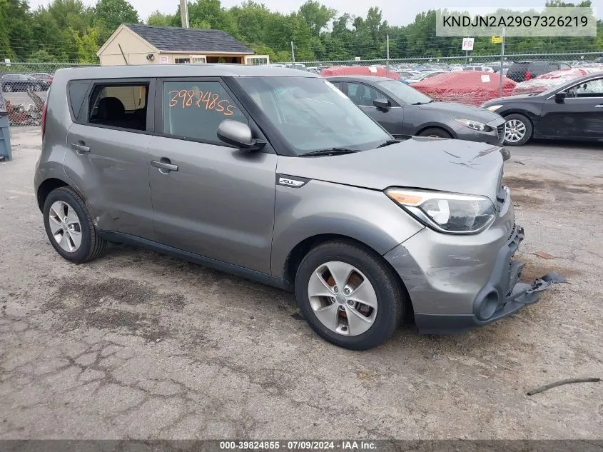 2016 Kia Soul ! VIN: KNDJN2A29G7326219 Lot: 39824855