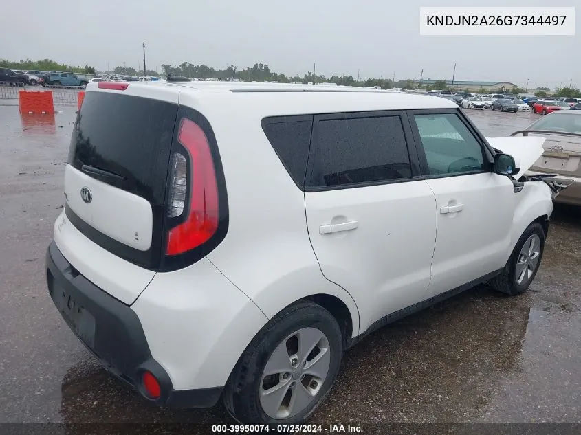 2016 Kia Soul VIN: KNDJN2A26G7344497 Lot: 39950074