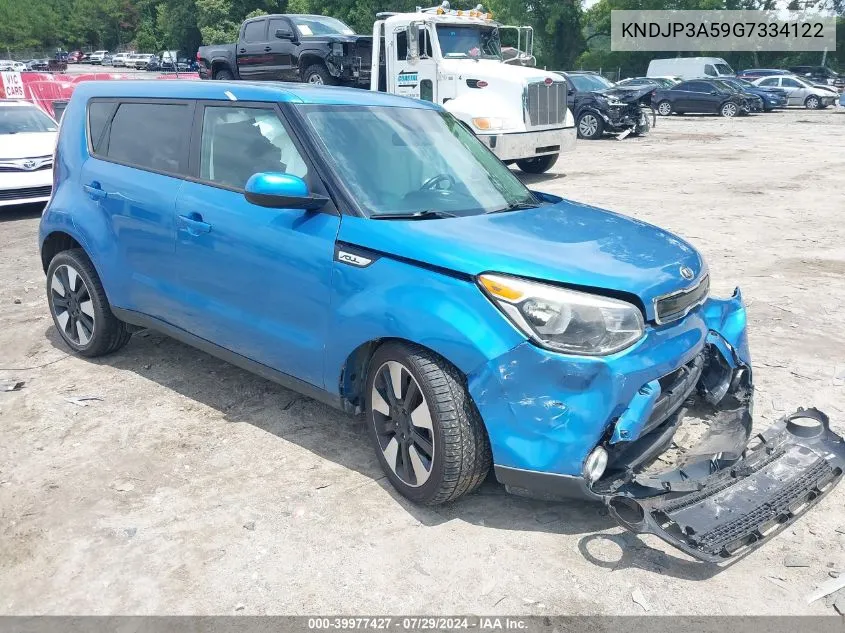 2016 Kia Soul + VIN: KNDJP3A59G7334122 Lot: 39977427