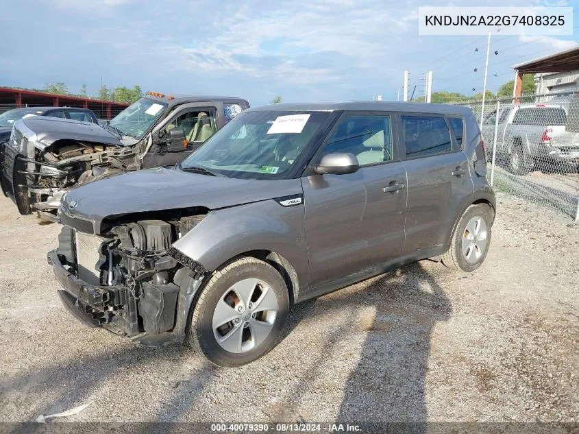 2016 Kia Soul VIN: KNDJN2A22G7408325 Lot: 40079390