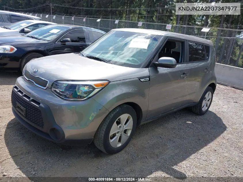 2016 Kia Soul VIN: KNDJN2A22G7347977 Lot: 40091694