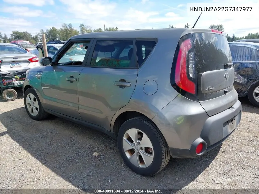 2016 Kia Soul VIN: KNDJN2A22G7347977 Lot: 40091694