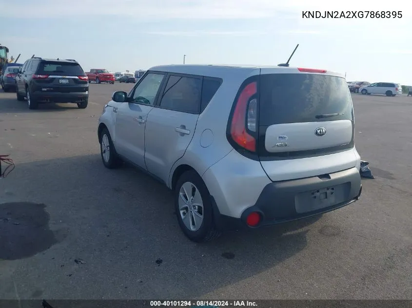 2016 Kia Soul VIN: KNDJN2A2XG7868395 Lot: 40101294