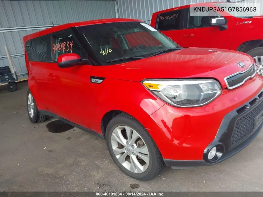 2016 Kia Soul + VIN: KNDJP3A51G7856968 Lot: 40101834