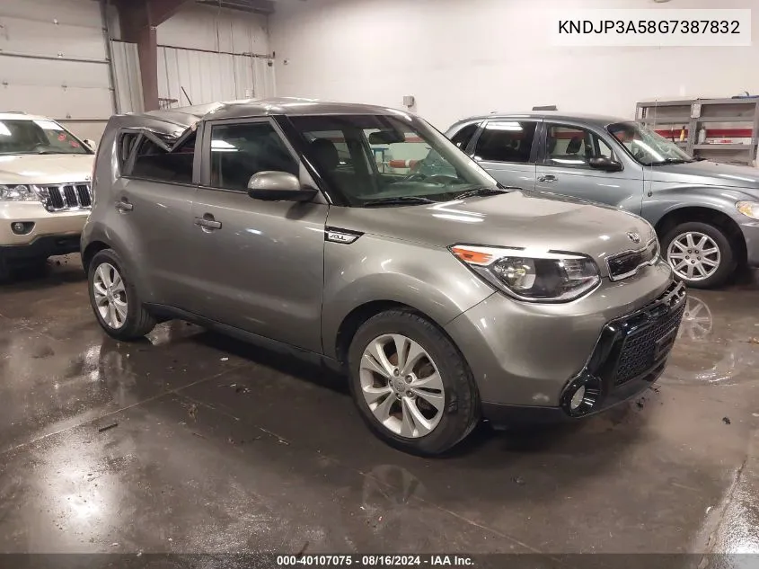 2016 Kia Soul + VIN: KNDJP3A58G7387832 Lot: 40107075