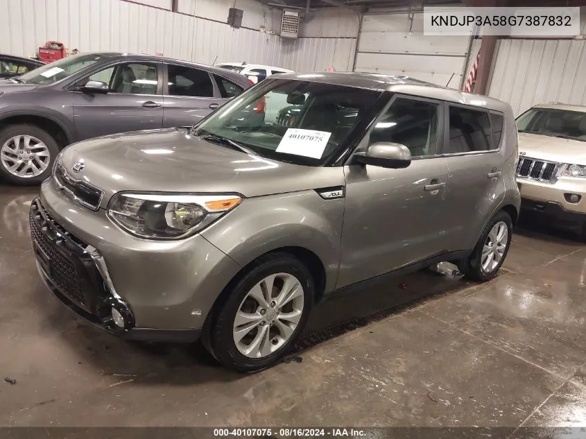 2016 Kia Soul + VIN: KNDJP3A58G7387832 Lot: 40107075