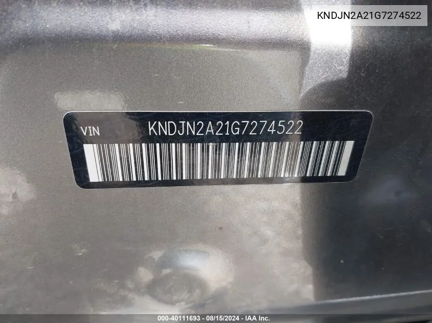 KNDJN2A21G7274522 2016 Kia Soul