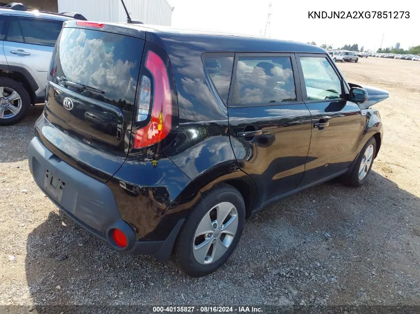 2016 Kia Soul VIN: KNDJN2A2XG7851273 Lot: 40135827