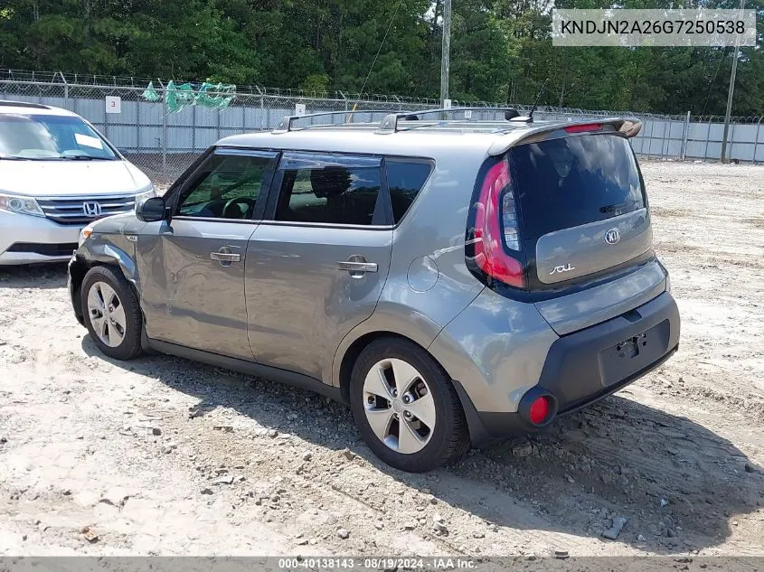 KNDJN2A26G7250538 2016 Kia Soul