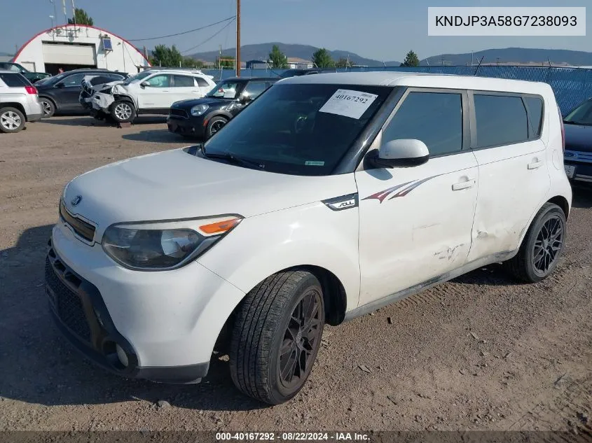 2016 Kia Soul + VIN: KNDJP3A58G7238093 Lot: 40167292