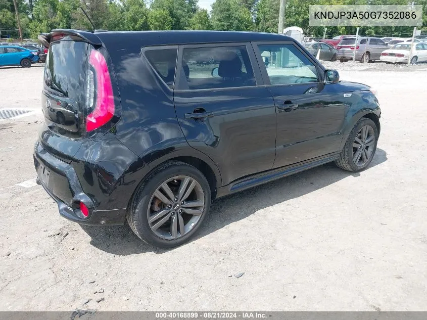 2016 Kia Soul + VIN: KNDJP3A50G7352086 Lot: 40168899