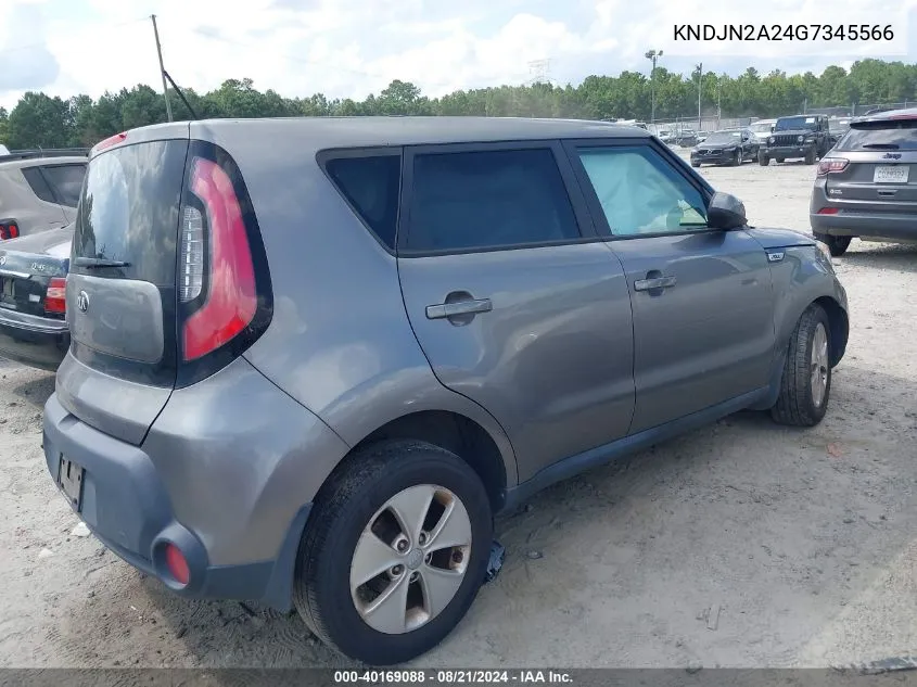 2016 Kia Soul VIN: KNDJN2A24G7345566 Lot: 40169088