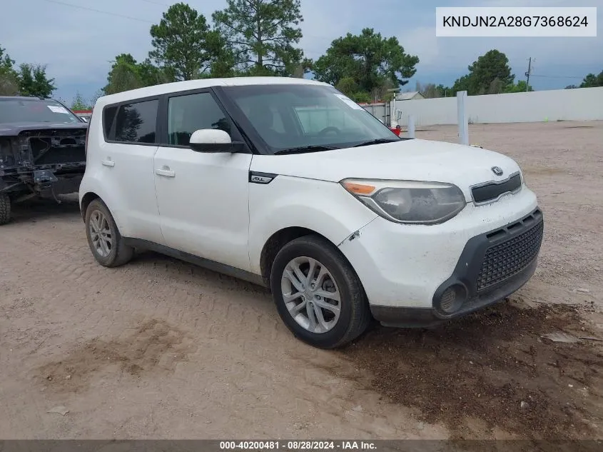 2016 Kia Soul VIN: KNDJN2A28G7368624 Lot: 40200481