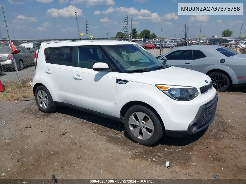 2016 Kia Soul VIN: KNDJN2A27G7375788 Lot: 40201386