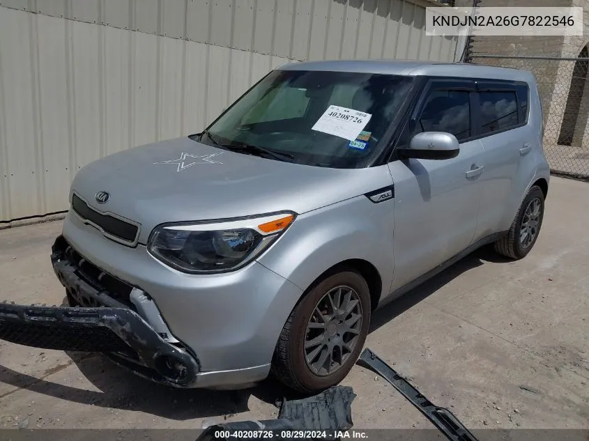 2016 Kia Soul VIN: KNDJN2A26G7822546 Lot: 40208726