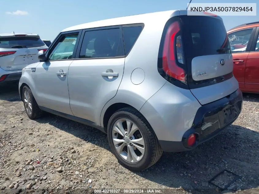 2016 Kia Soul + VIN: KNDJP3A50G7829454 Lot: 40210327