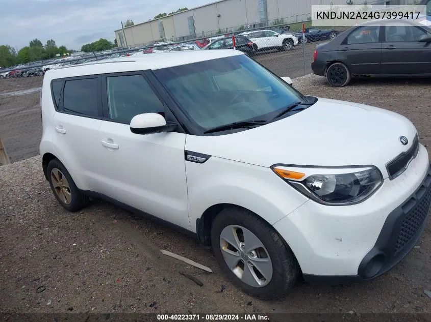 2016 Kia Soul VIN: KNDJN2A24G7399417 Lot: 40223371