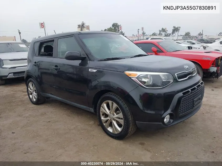 2016 Kia Soul + VIN: KNDJP3A55G7830891 Lot: 40230074