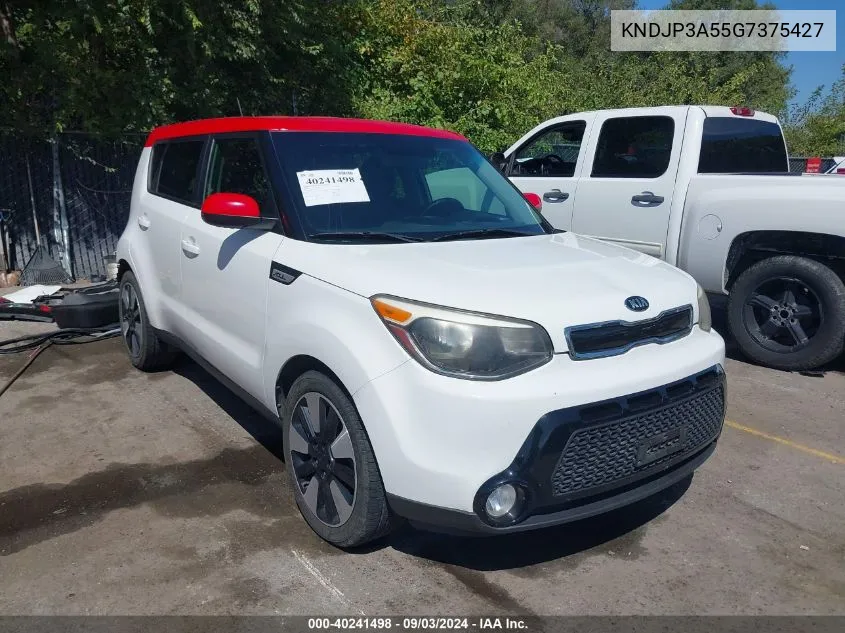 2016 Kia Soul + VIN: KNDJP3A55G7375427 Lot: 40241498