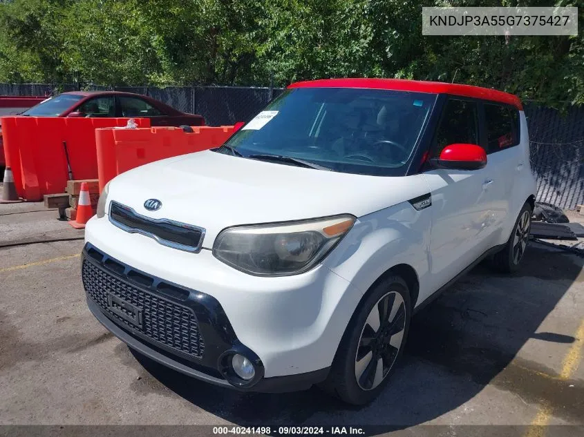 2016 Kia Soul + VIN: KNDJP3A55G7375427 Lot: 40241498