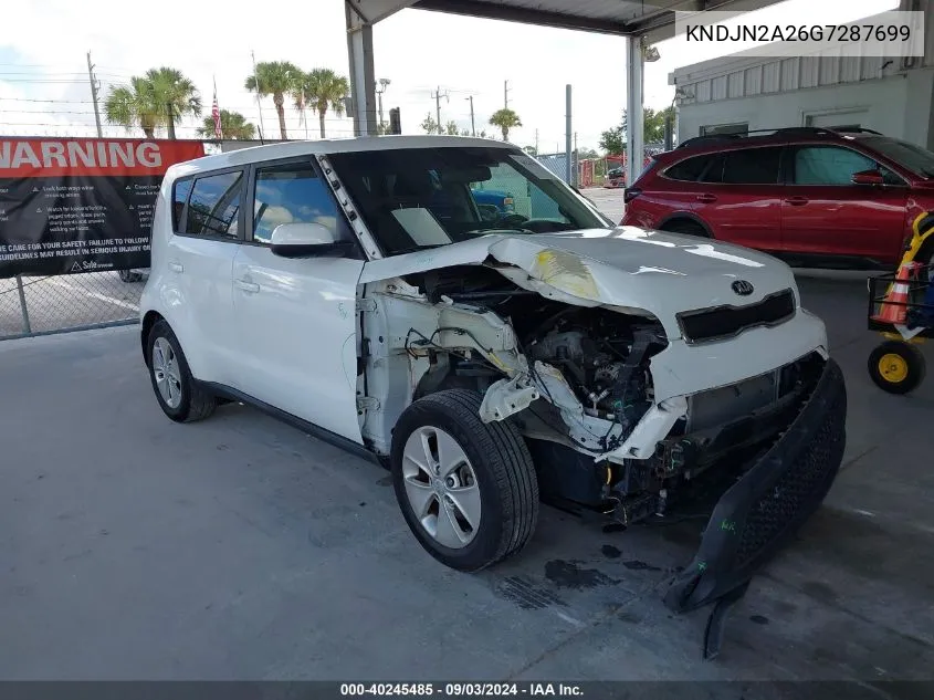 2016 Kia Soul VIN: KNDJN2A26G7287699 Lot: 40245485