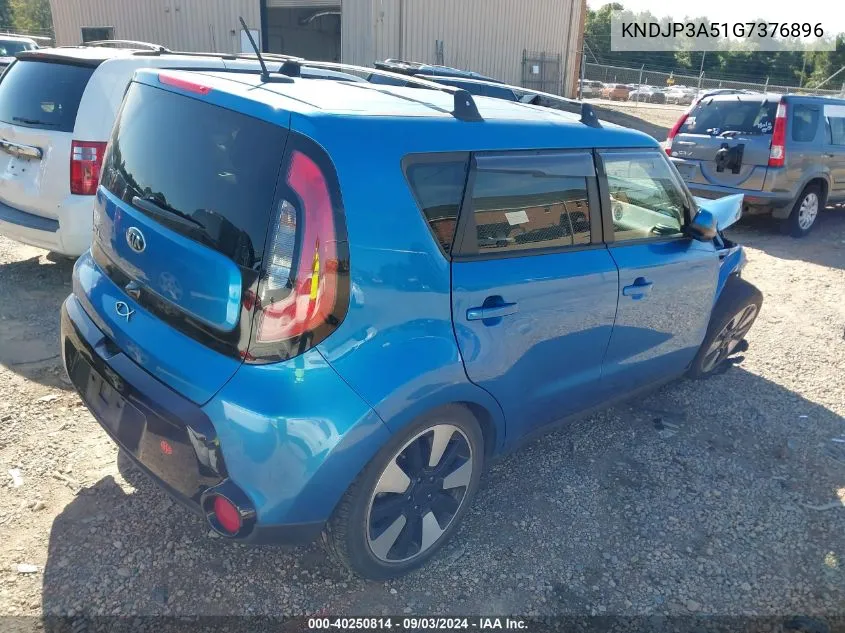 2016 Kia Soul + VIN: KNDJP3A51G7376896 Lot: 40250814