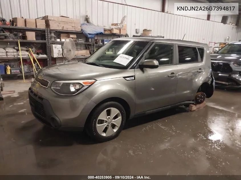 2016 Kia Soul VIN: KNDJN2A26G7394817 Lot: 40253905