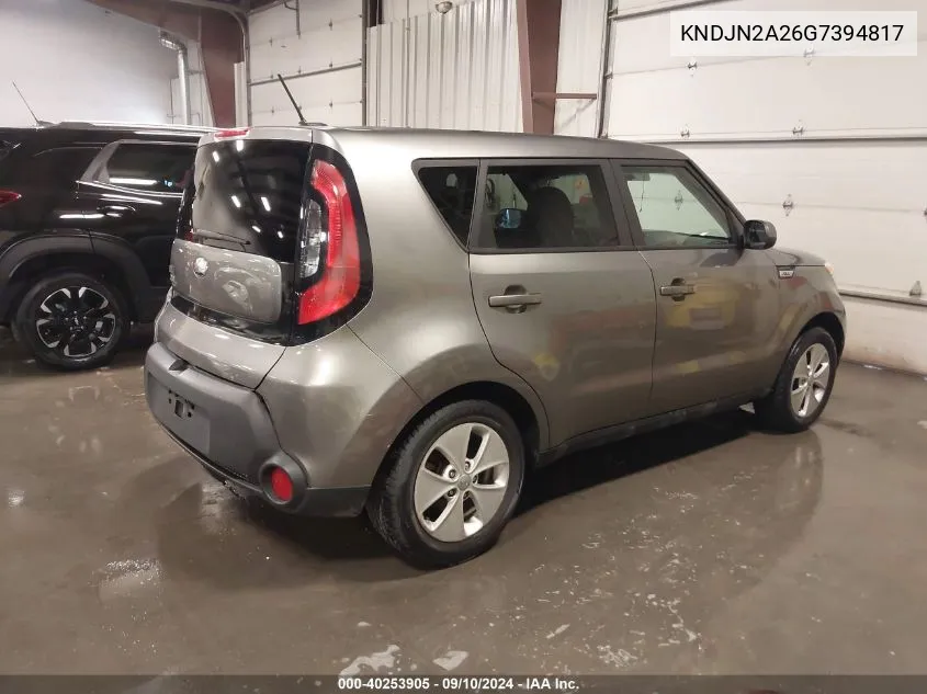 2016 Kia Soul VIN: KNDJN2A26G7394817 Lot: 40253905