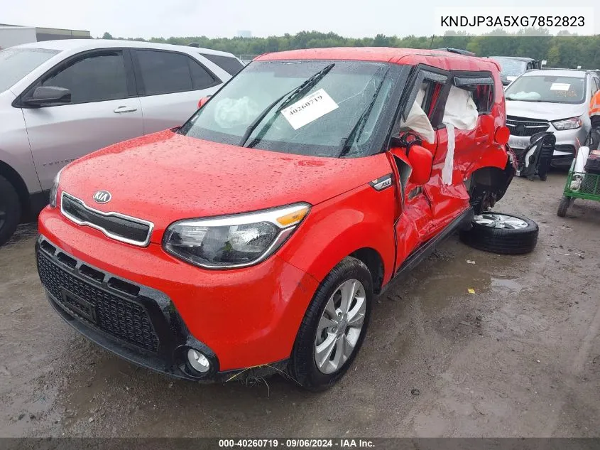 2016 Kia Soul + VIN: KNDJP3A5XG7852823 Lot: 40260719