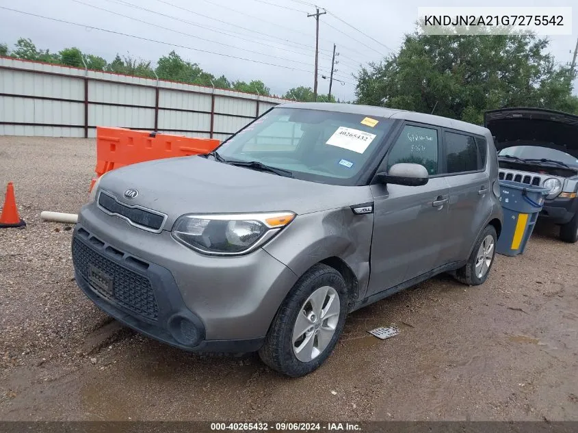 2016 Kia Soul VIN: KNDJN2A21G7275542 Lot: 40265432