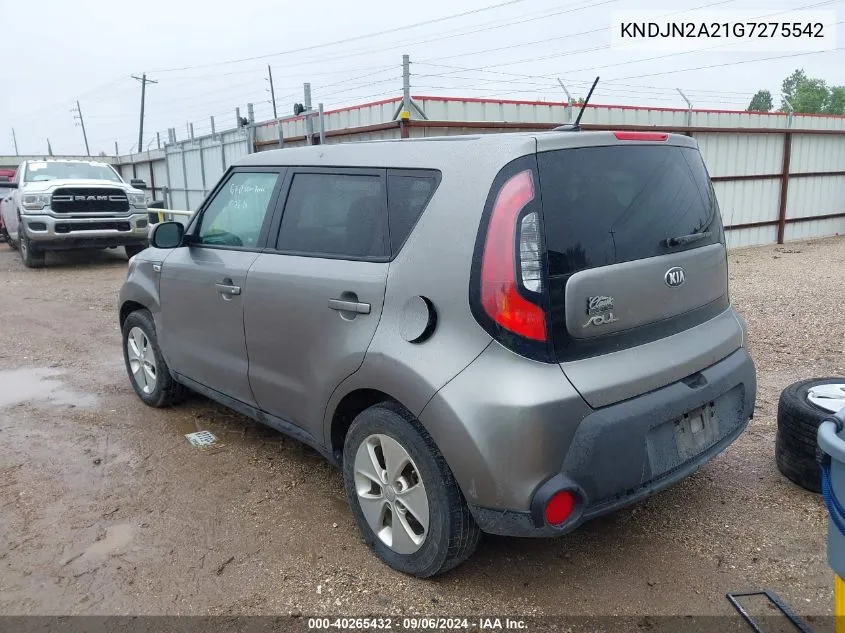 2016 Kia Soul VIN: KNDJN2A21G7275542 Lot: 40265432