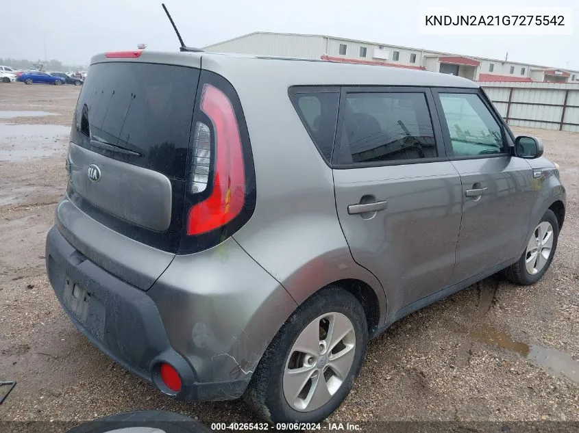 2016 Kia Soul VIN: KNDJN2A21G7275542 Lot: 40265432