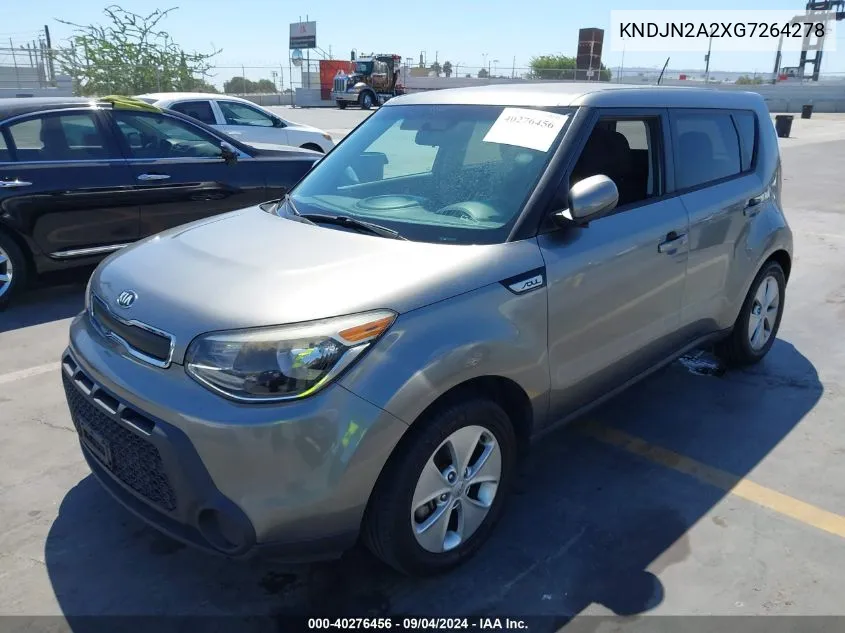 2016 Kia Soul VIN: KNDJN2A2XG7264278 Lot: 40276456