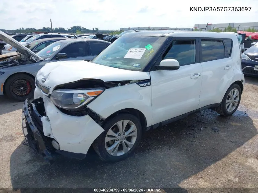 2016 Kia Soul + VIN: KNDJP3A57G7363697 Lot: 40284799