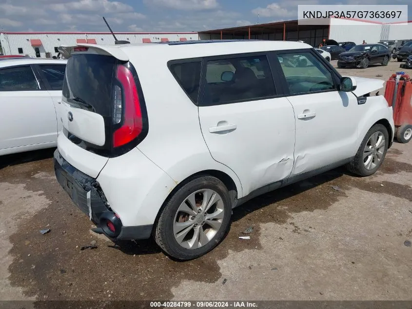 2016 Kia Soul + VIN: KNDJP3A57G7363697 Lot: 40284799