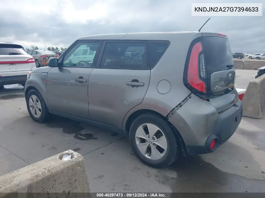 2016 Kia Soul VIN: KNDJN2A27G7394633 Lot: 40297473