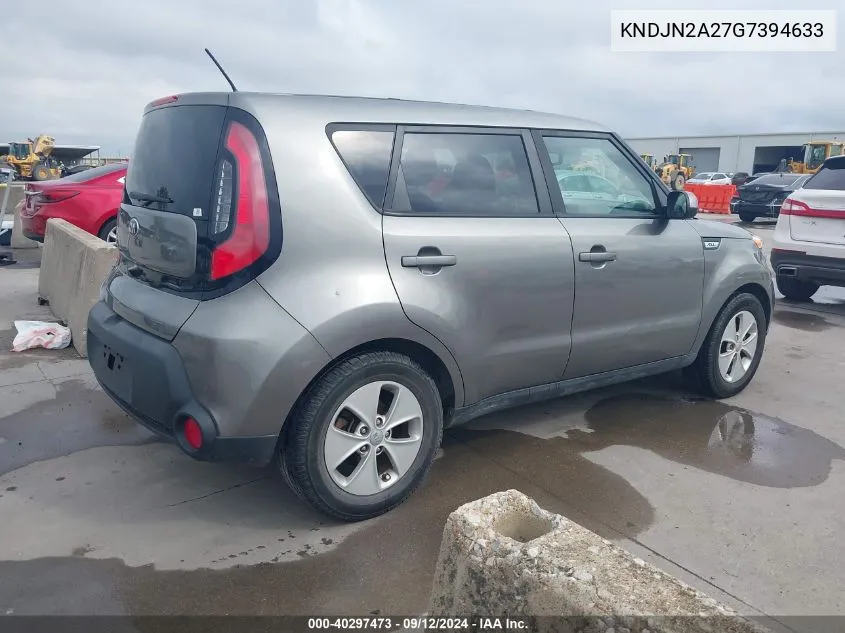 2016 Kia Soul VIN: KNDJN2A27G7394633 Lot: 40297473