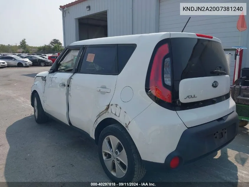 KNDJN2A20G7381240 2016 Kia Soul