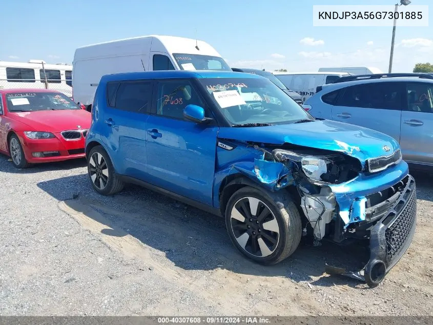 2016 Kia Soul + VIN: KNDJP3A56G7301885 Lot: 40307608