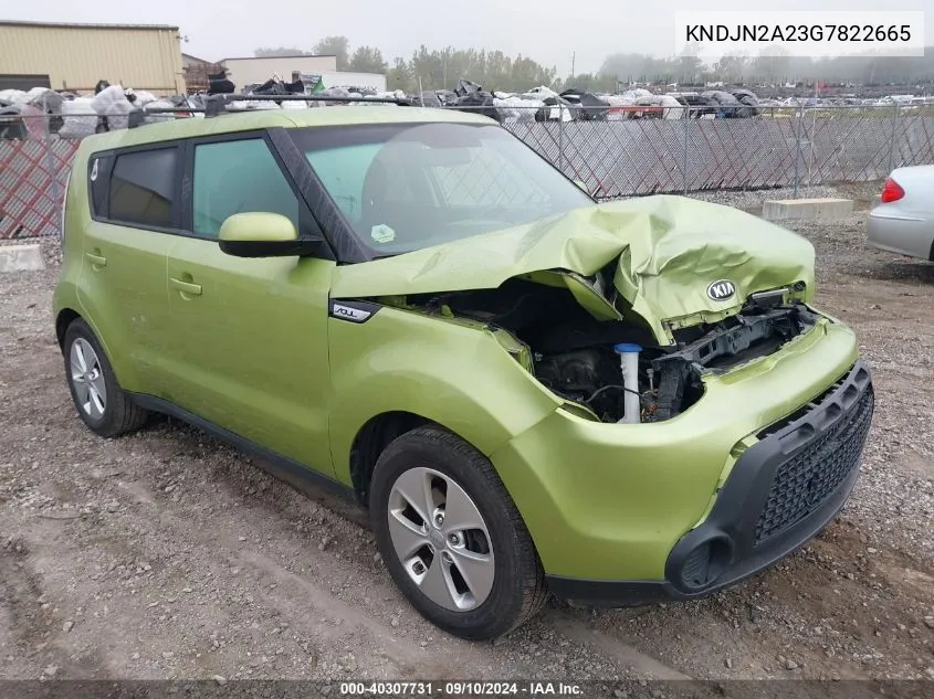 2016 Kia Soul VIN: KNDJN2A23G7822665 Lot: 40307731