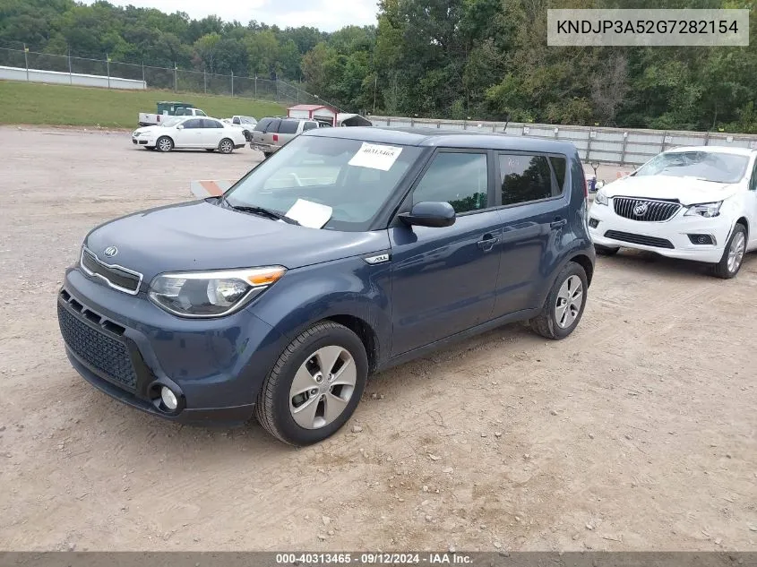 2016 Kia Soul + VIN: KNDJP3A52G7282154 Lot: 40313465