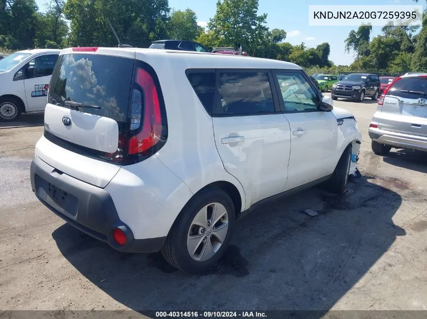 2016 Kia Soul VIN: KNDJN2A20G7259395 Lot: 40314516