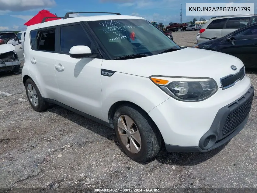 2016 Kia Soul VIN: KNDJN2A28G7361799 Lot: 40324327