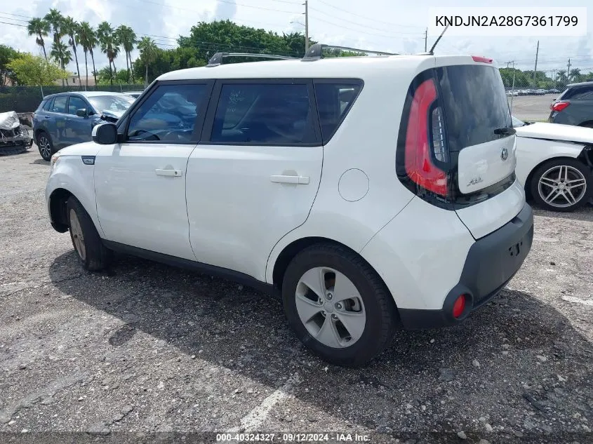 2016 Kia Soul VIN: KNDJN2A28G7361799 Lot: 40324327