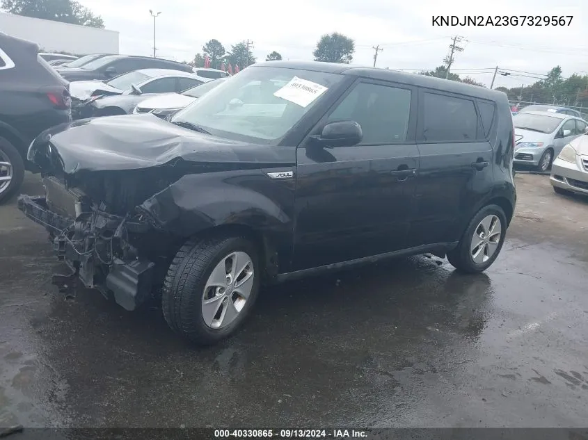 2016 Kia Soul VIN: KNDJN2A23G7329567 Lot: 40330865